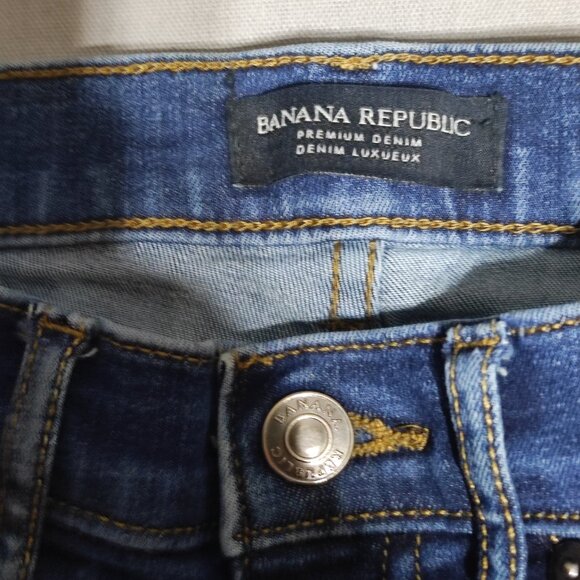 Banana Republic jeans women's size 25 ink blue colour slim straight leg classic - Picture 5 of 12
